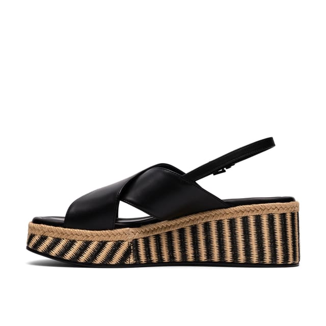 Clarks Clarks Women's Tessiah Cross Black Interest Wedge Sandals - 2