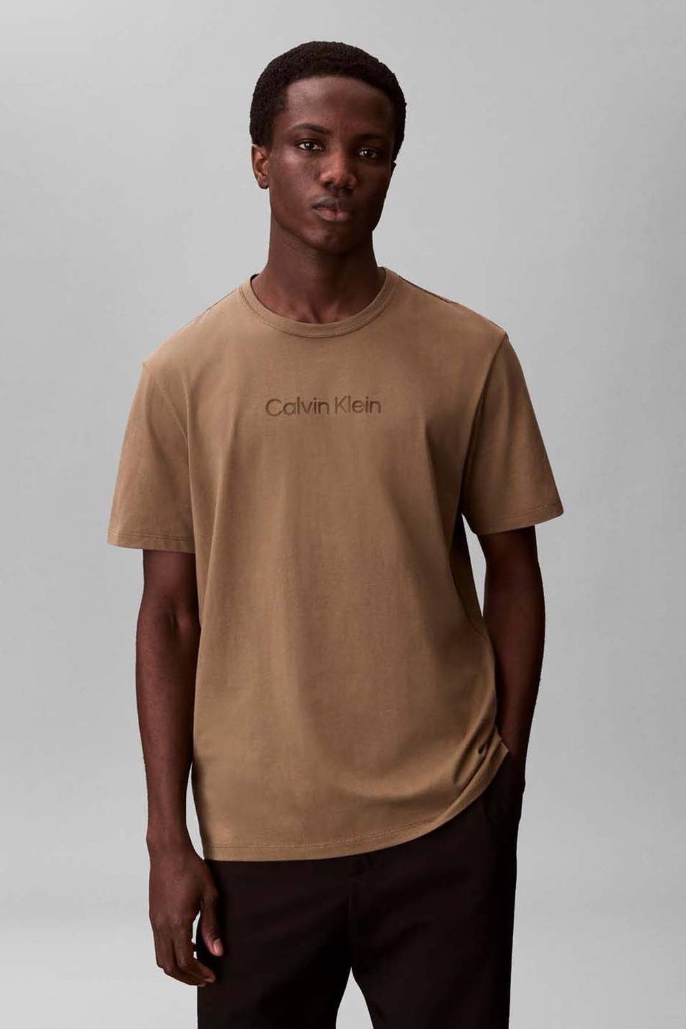 Calvin Klein Calvin Klein Men's Standard Logo 30S Crew Neck Tee Dark Green - 2