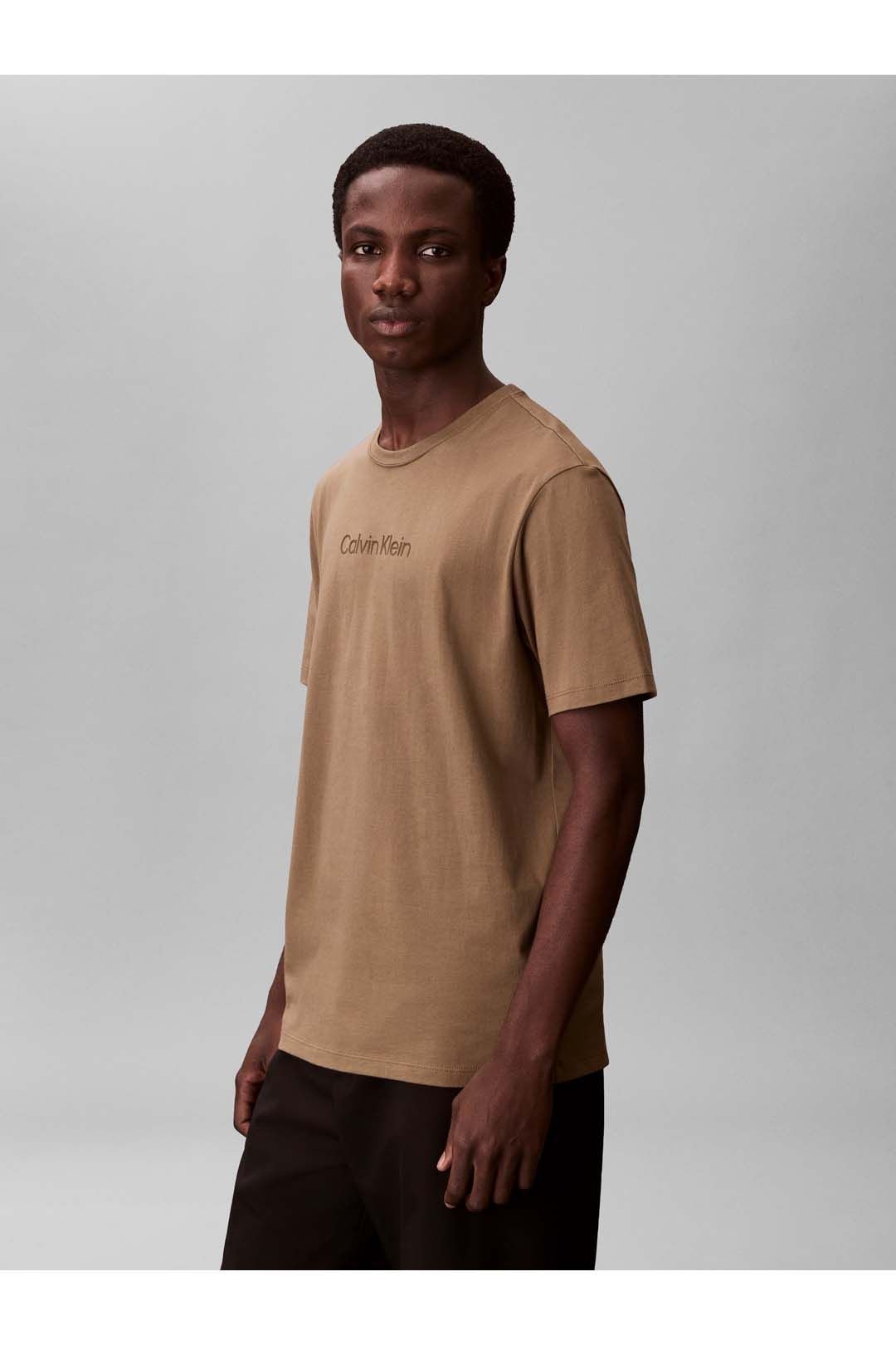 Calvin Klein Calvin Klein Men's Standard Logo 30S Crew Neck Tee Dark Green - 3