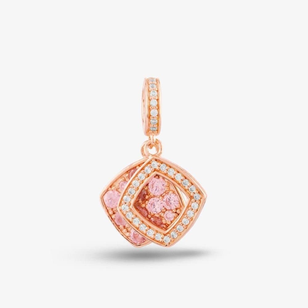Rosa Lea Rosa Lea Women's 2 Square Dangle Charm AM-THB032206 in Rose Gold