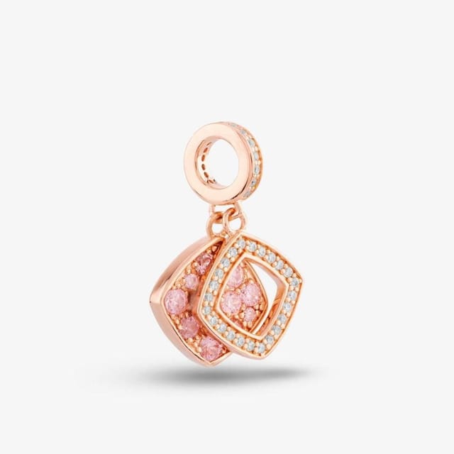 Rosa Lea Rosa Lea Women's 2 Square Dangle Charm AM-THB032206 in Rose Gold - 2
