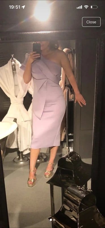 ASOS Design ASOS design one shoulder lilac midi dress - 1