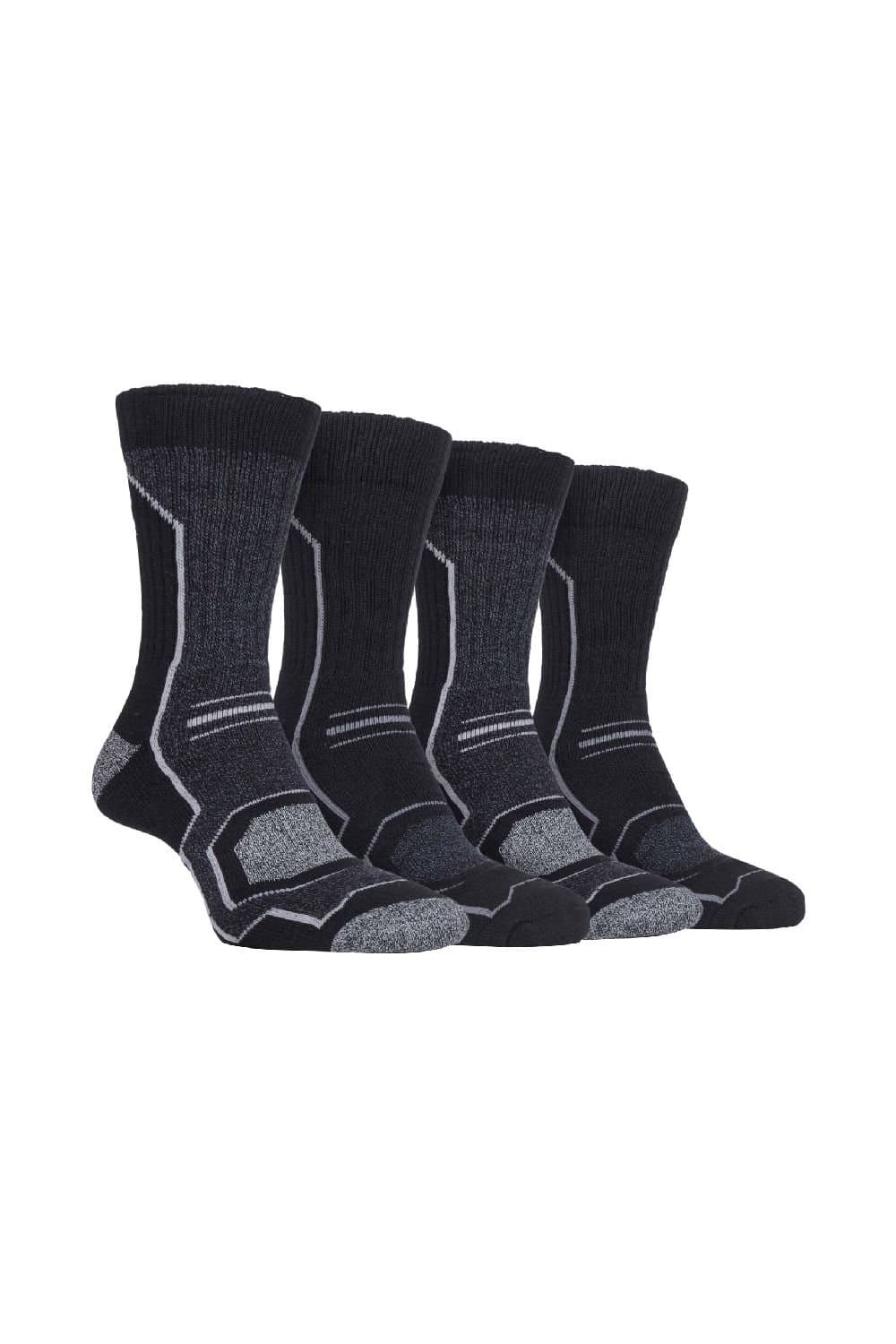 SOCKSHOP Storm Bloc SOCKSHOP Storm Bloc Men's 4 Pack Cushioned Anti Blister Hiking Socks in Grey