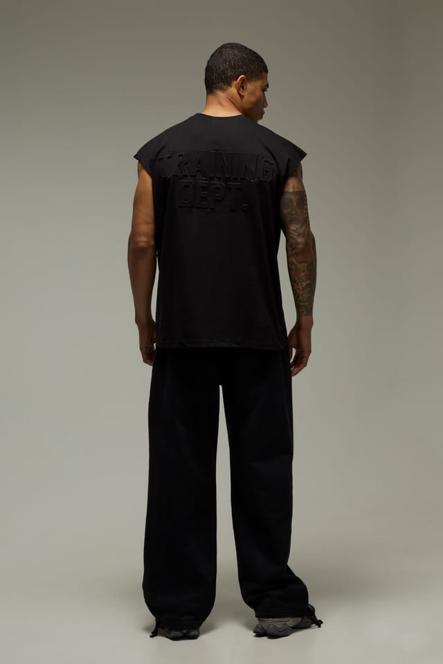 Training Dept. Training Dept. Men's Training Dept Oversized Embossed Tank in Black - 2