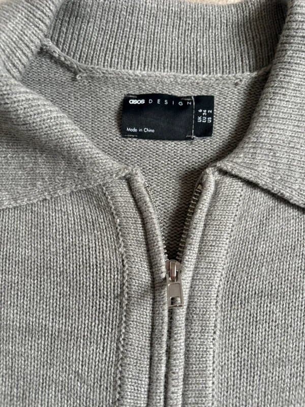 ASOS ASOS grey knitted jacket/cardigan