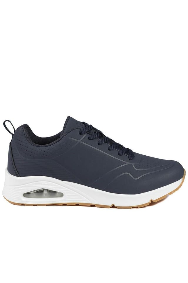 Pavers Pavers Men's Grippy Lace-Up Trainers in Navy - 2