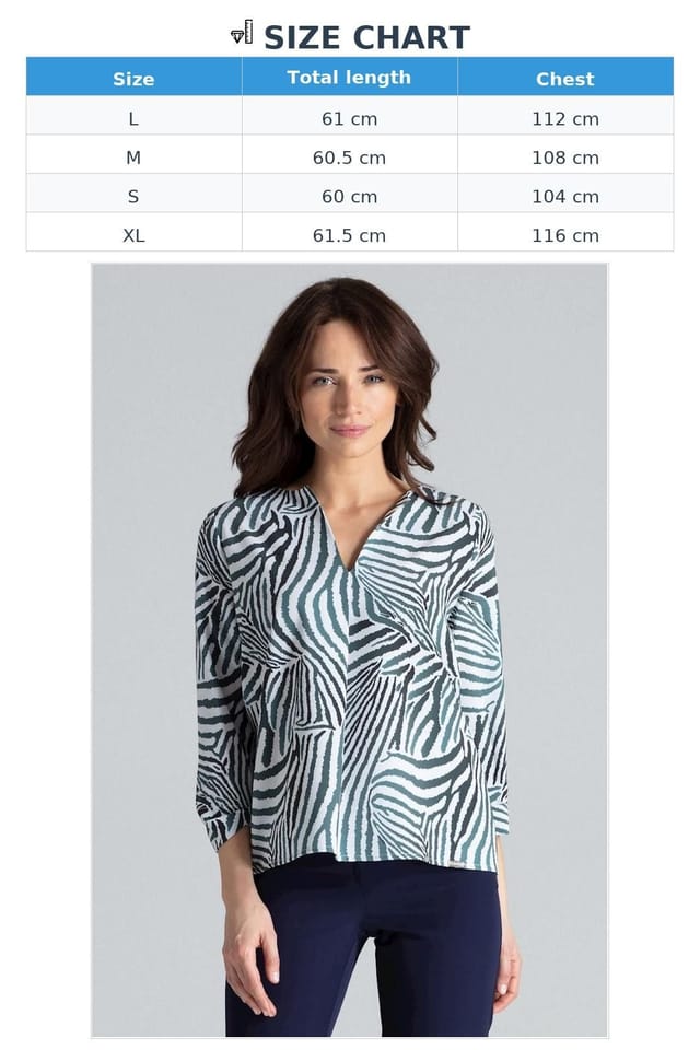 Love Lace Love Lace Women's Loose Fit Serek Neck Blouse With Contrast Pleats Style 133253 - 2