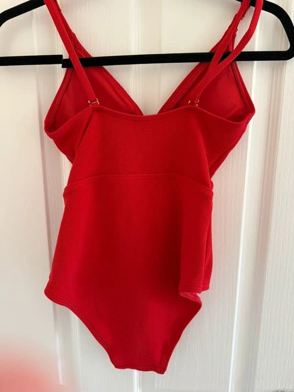 New Look Red Lace Front Swimsuit