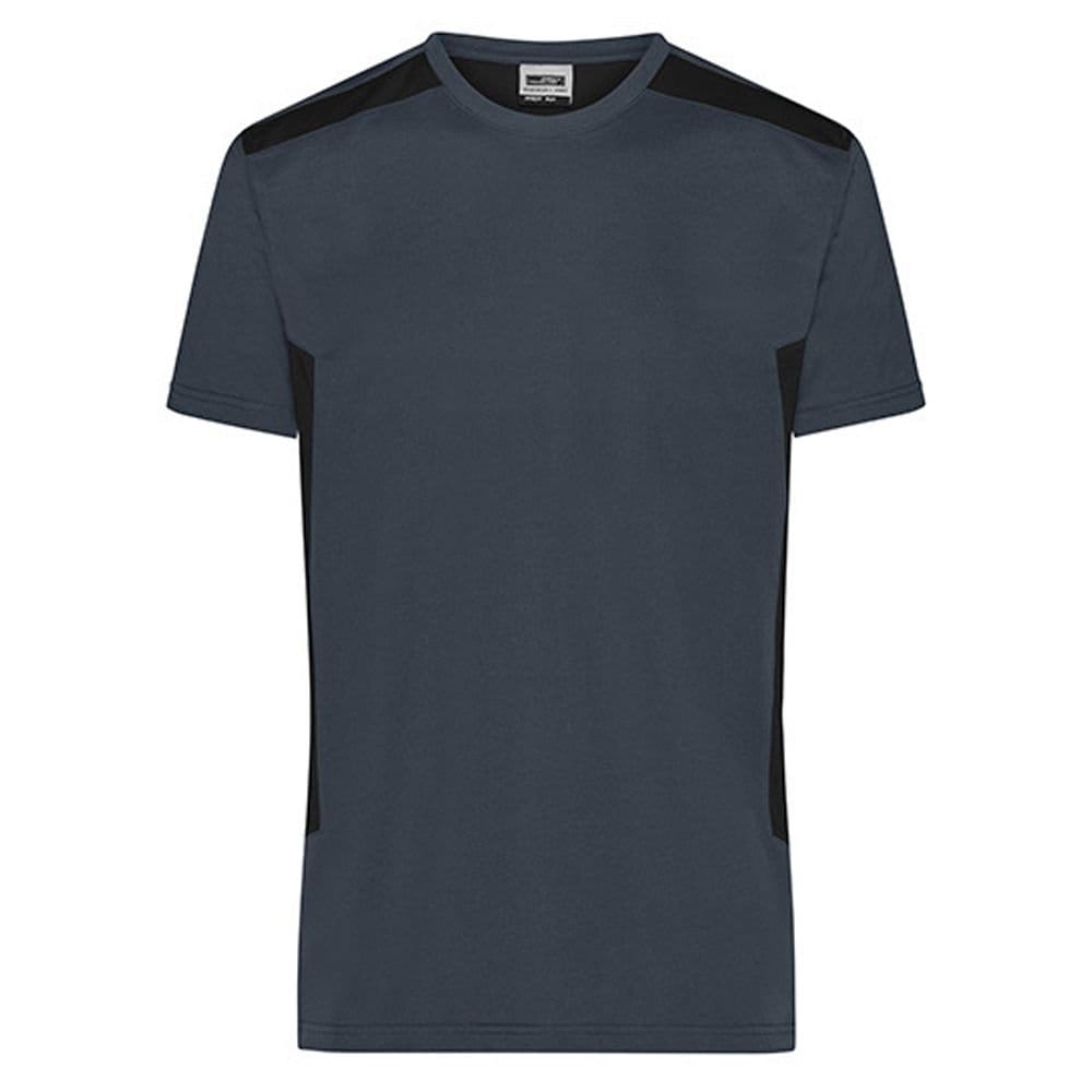 James and Nicholson James and Nicholson Men's Workwear Strong T-Shirt in Mid Grey - 1