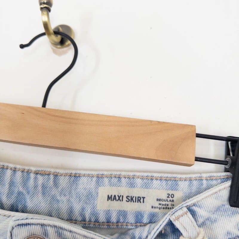 Marks & Spencer Marks & Spencer Denim Maxi Skirt Size 20 Regular Light Indigo Blue