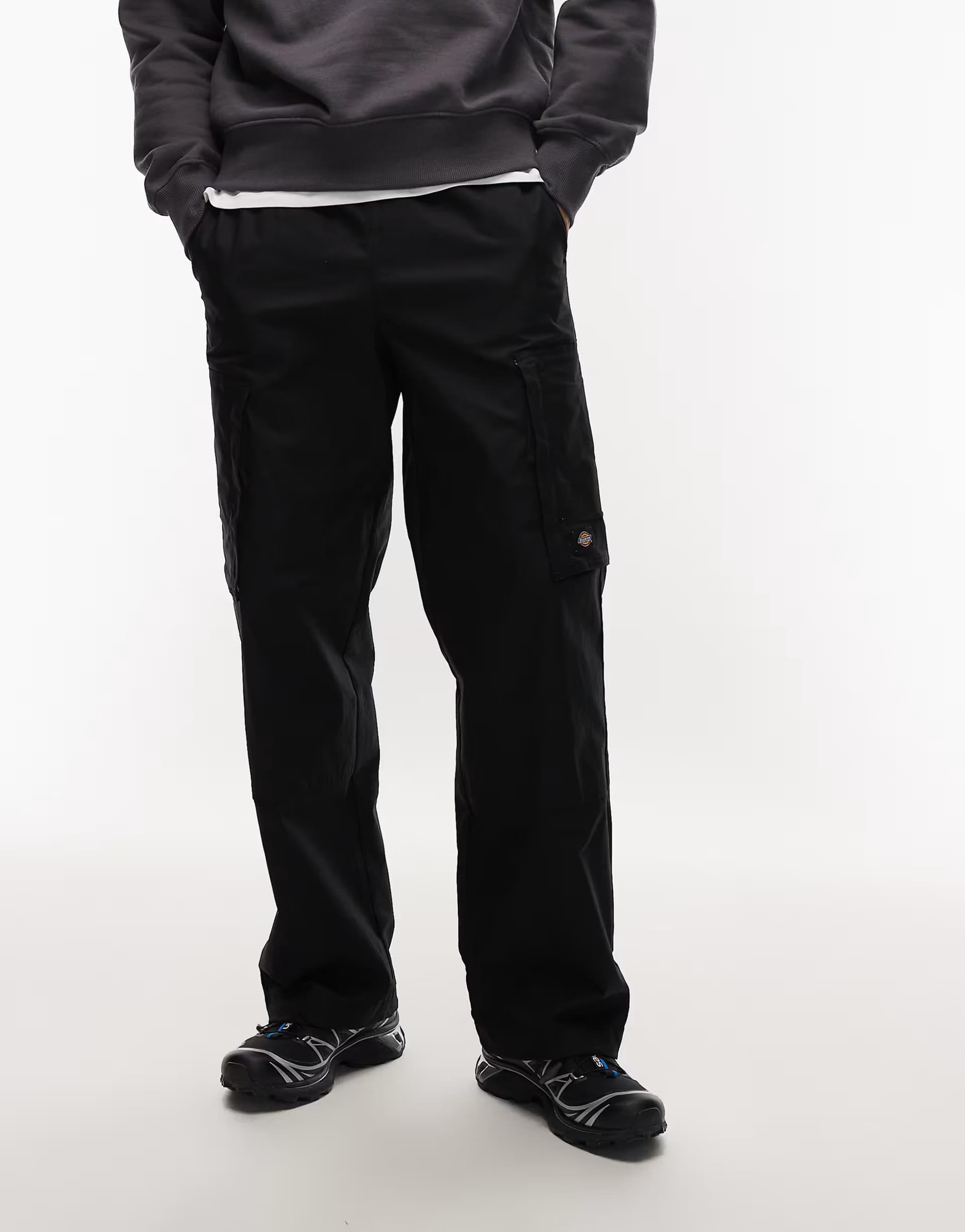 ASOS Dickies coalfield double knee cargo trousers in black