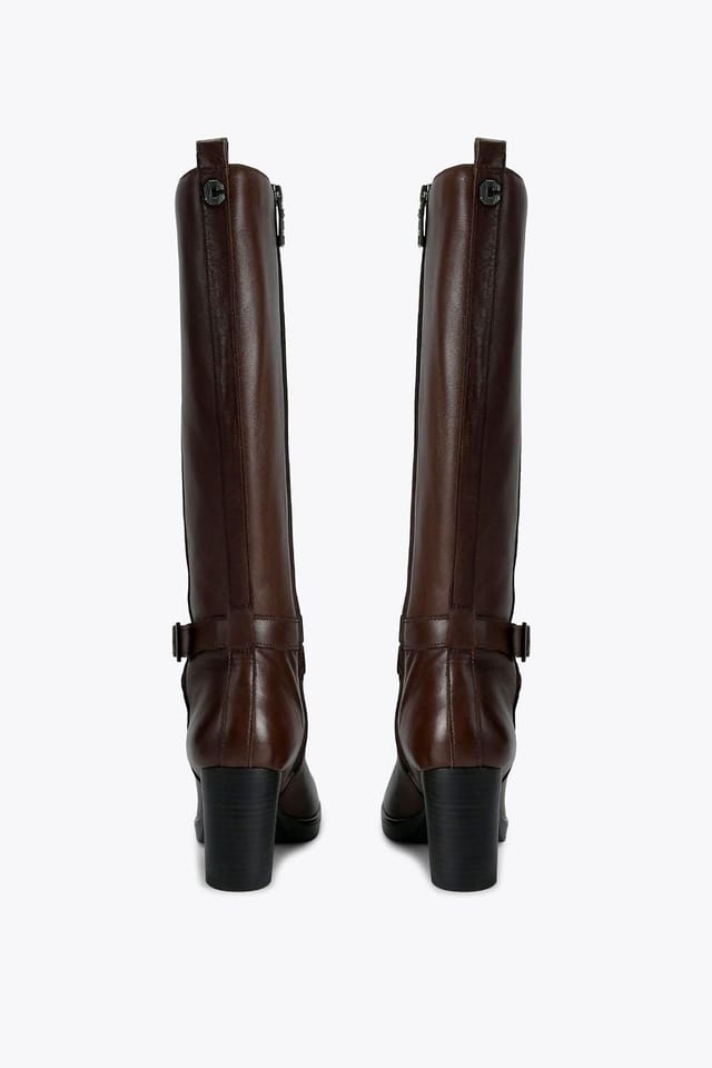 Carvela Carvela Women's 'Silver 2 Knee High' Leather Boots in Dark Brown - 3