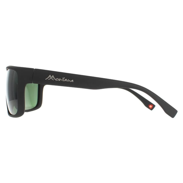 montana montana Men's Rectangle Matte Black Green Polarized SP314 - 3