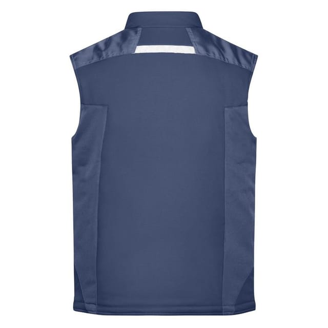 James and Nicholson James and Nicholson Men's Softshell Durable Gilet in Mid Navy - 2