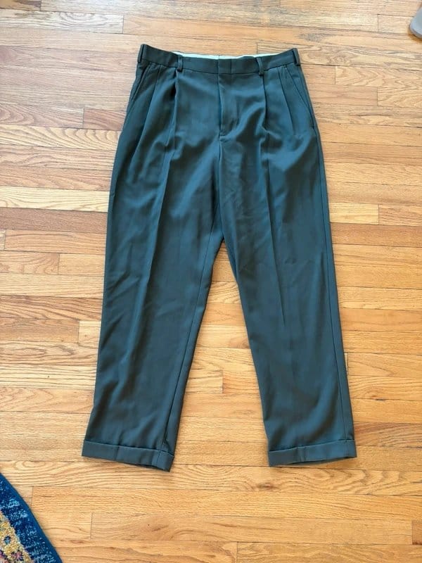 Eddie Bauer Men’s dark brown/grayish 100% wool pants 36/32 - 1