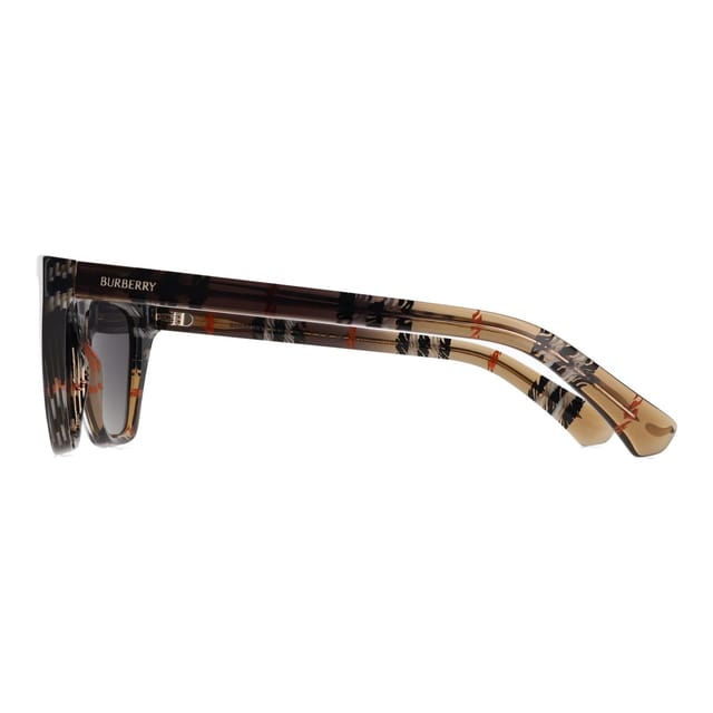 Burberry Burberry Women's Cat Eye Check Sand Grey Gradient Polarized BE4468 in Brown - 3