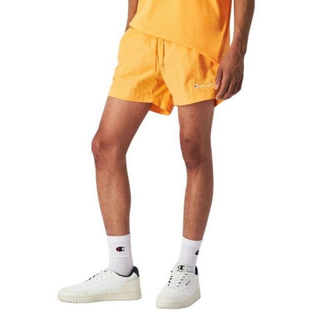 Champion Champion Men's Embroidered Logo Short Swim Shorts in Orange - 3