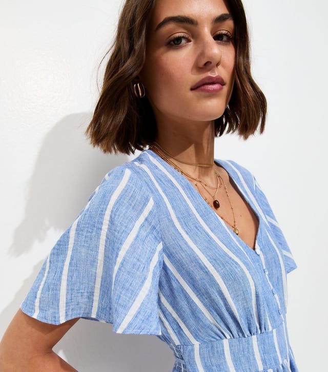 New Look Women's Blue Stripe Woven Midi Dress New Look - 2