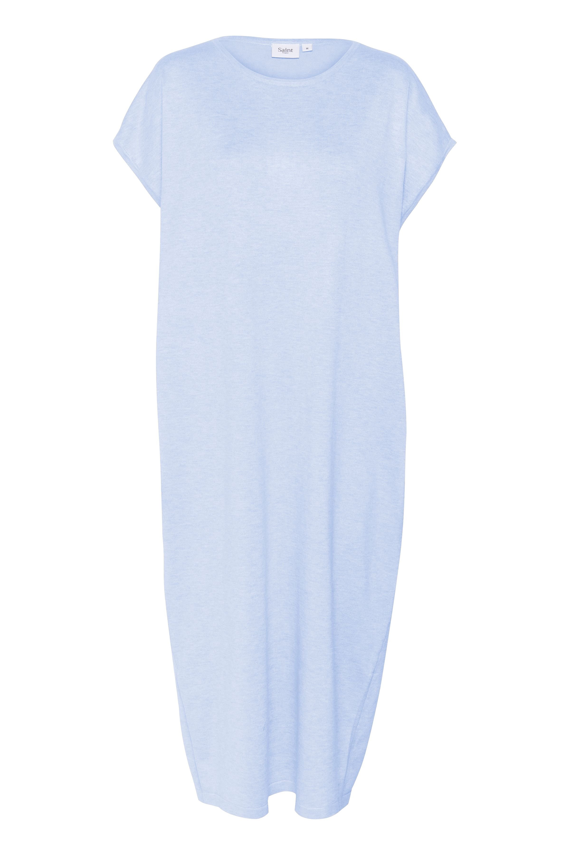 Saint Tropez Saint Tropez Women's MilaSZ Round Neck Short Sleeve Dress in Baby Blue - 2