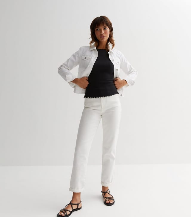 New Look Women's Black Ribbed Frill T-Shirt New Look - 3