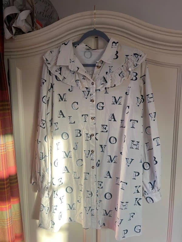 Never Fully Dressed Never fully dressed alphabet shirt dress size 18