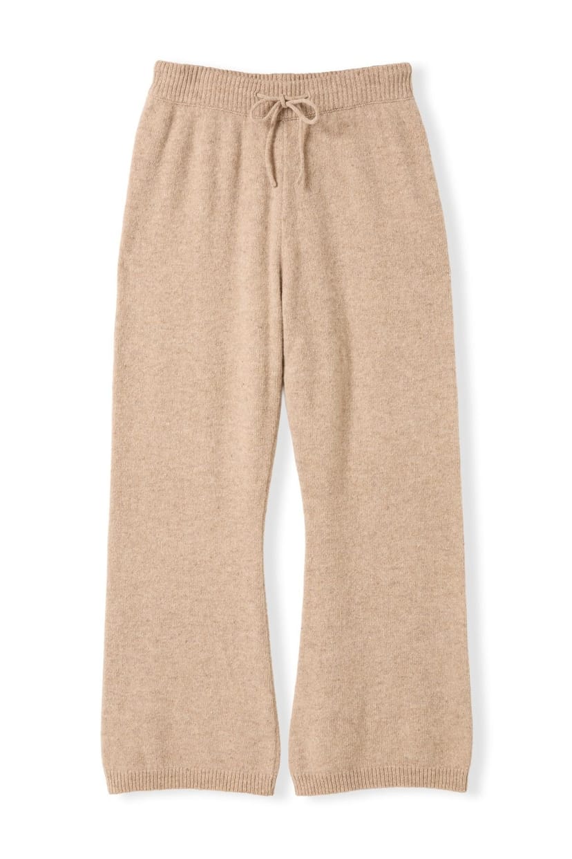 Celtic & Co Celtic & Co Women's Flecked Wide Leg Jogger in Light Beige - 1