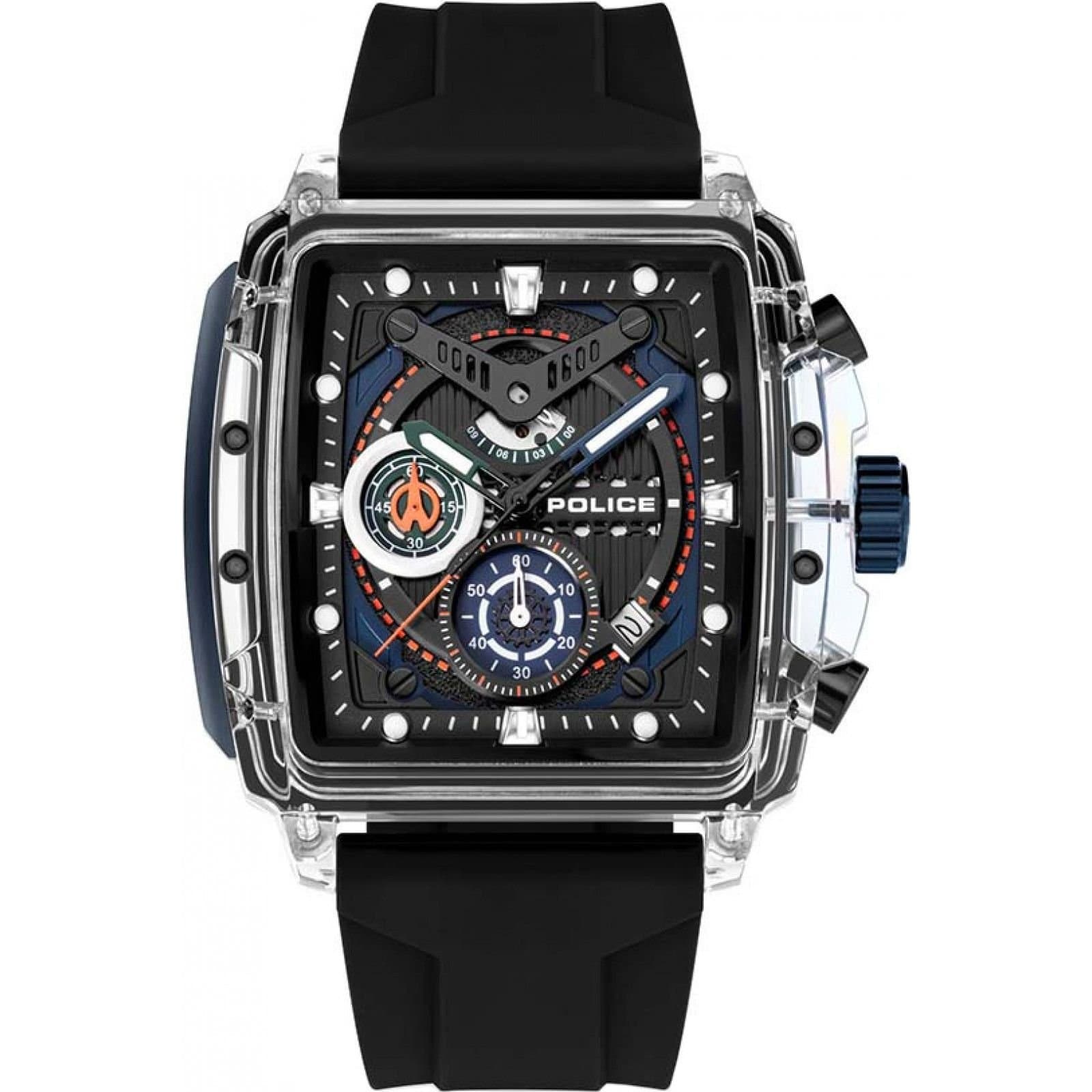 Police Police Men's PEWGO0052401 Urban 43mm Quartz Watch in Black