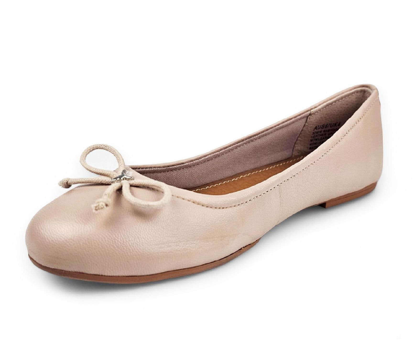 Windsor Smith Windsor Smith Women's Leather Mocassin Bellarina Flat Shoes - Babydoll in Beige - 4