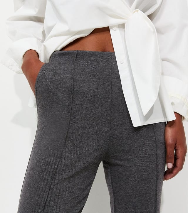 New Look Women's Dark Grey Jersey Twill Slim Leg Trousers New Look - 2