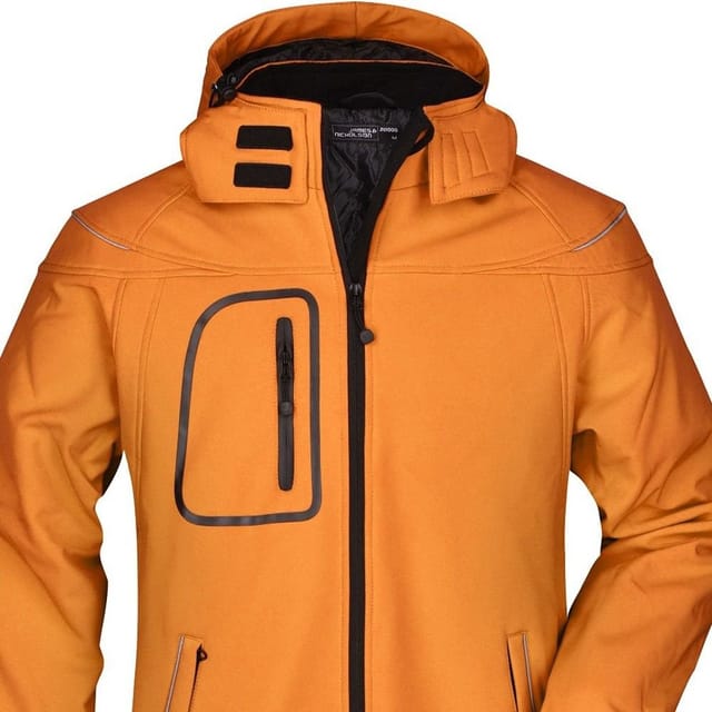 James and Nicholson James and Nicholson Men's Winter Soft Shell Jacket in Orange - 2
