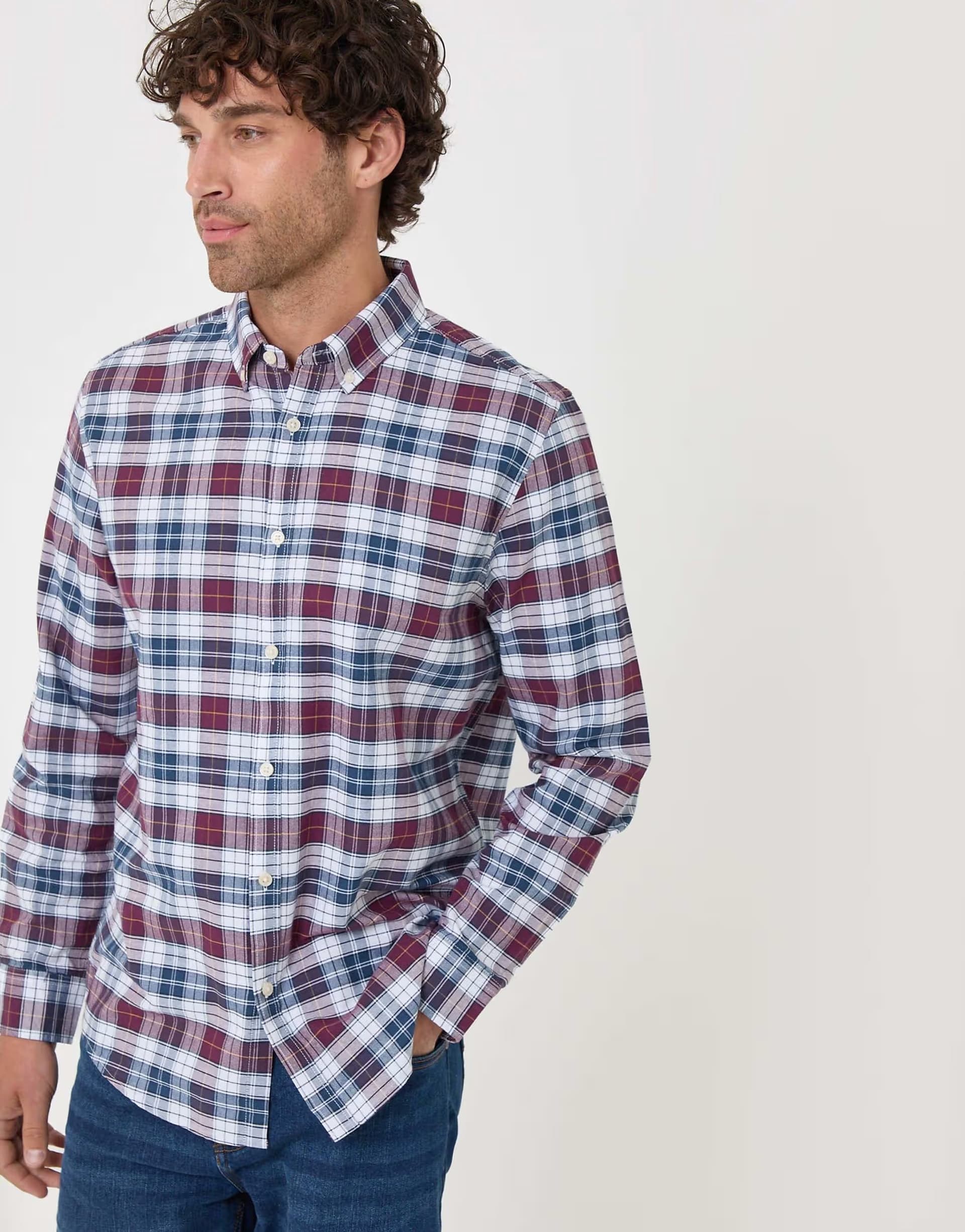 ASOS Threadbare Regular fit cotton oxford shirt in red
