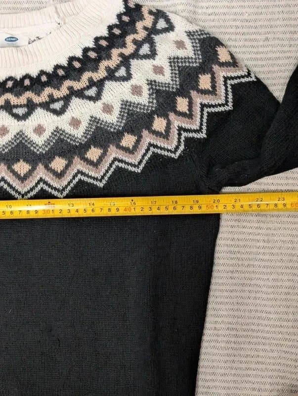 Reclaimed Vintage Retro 90s Vintage Funky Pattern Chunky Knit Sweater Uk Size Large