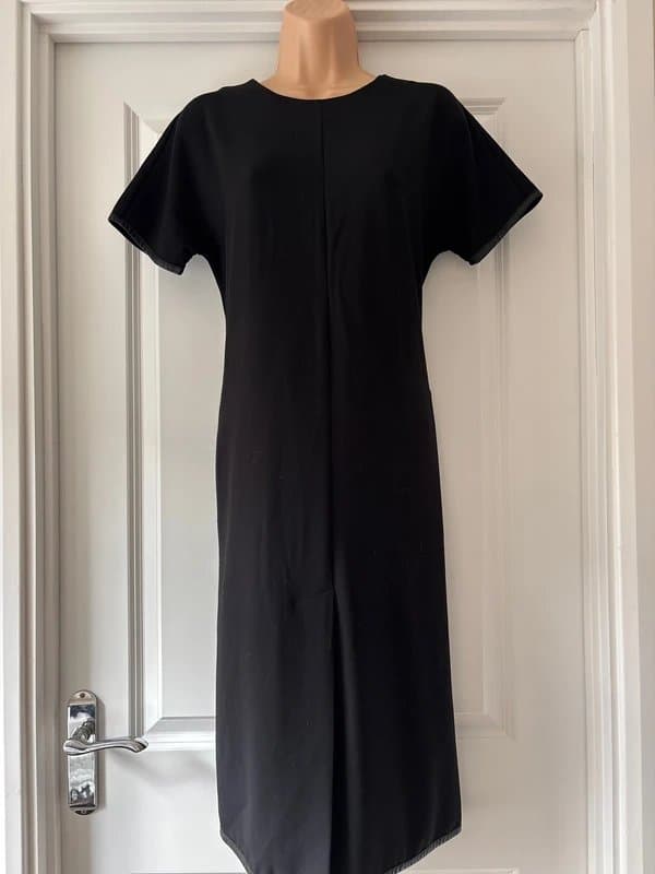 COS Cos black midi dress with pockets size XS, excellent condition