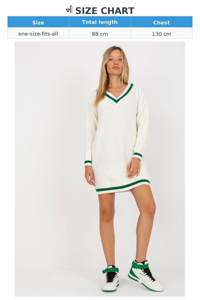 Love Lace Love Lace Women's Knit Heart Neck Long Sleeve Dress in White - 3