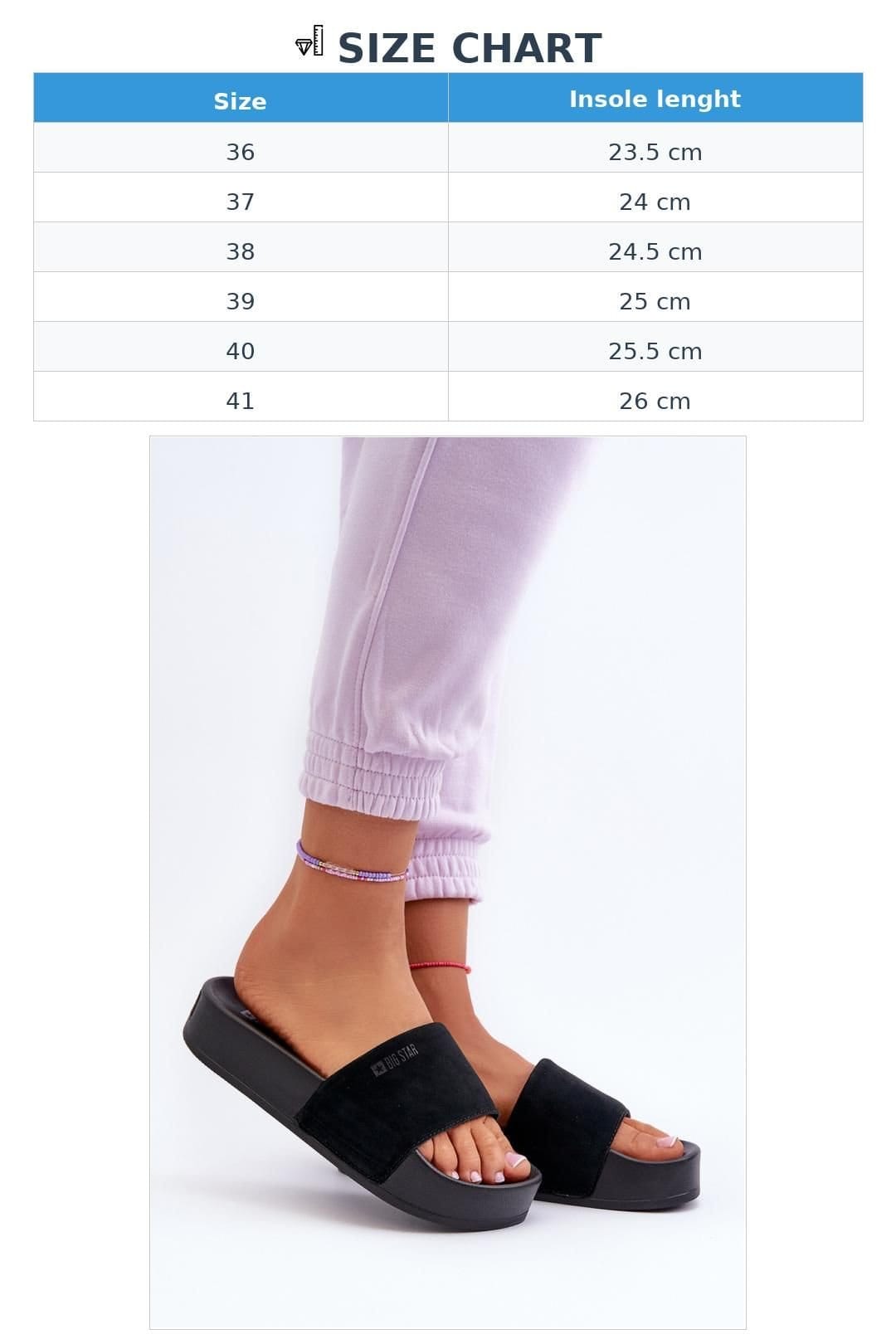 Love Lace Love Lace Women's Big Star Suede Strap Platform Flip Flops for Comfort Summer in Black - 4
