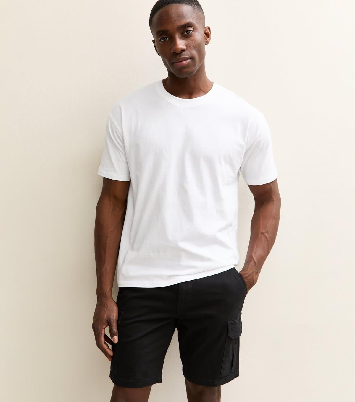 New Look Men's Black Regular Fit Cargo Shorts New Look