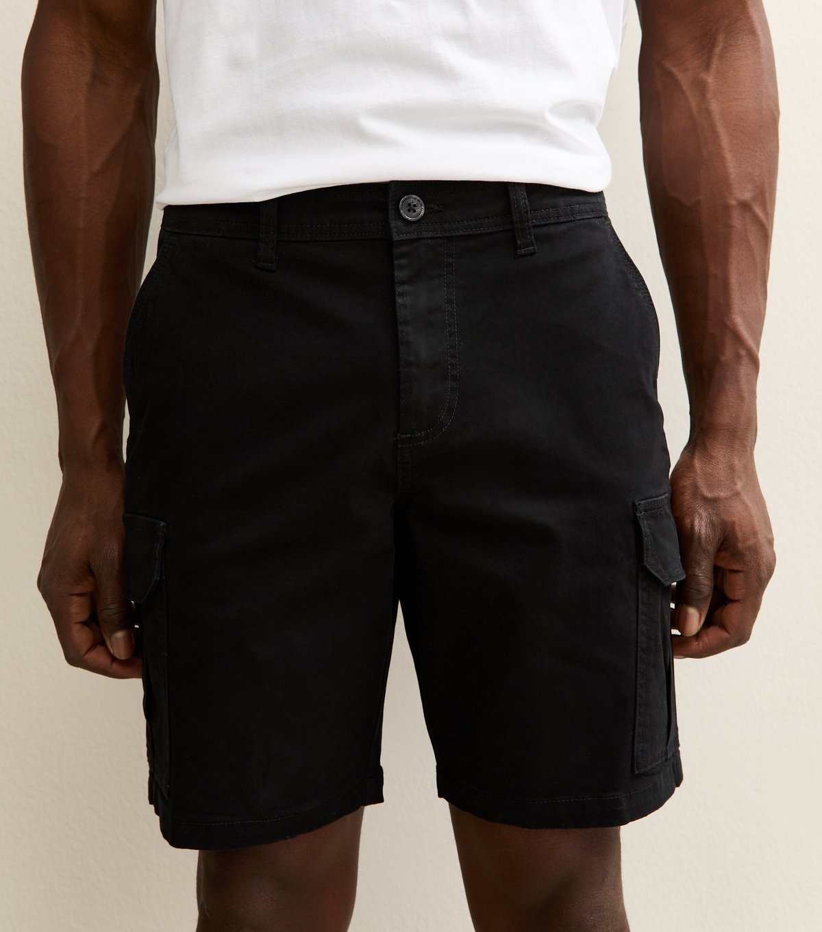 New Look Men's Black Regular Fit Cargo Shorts New Look - 3