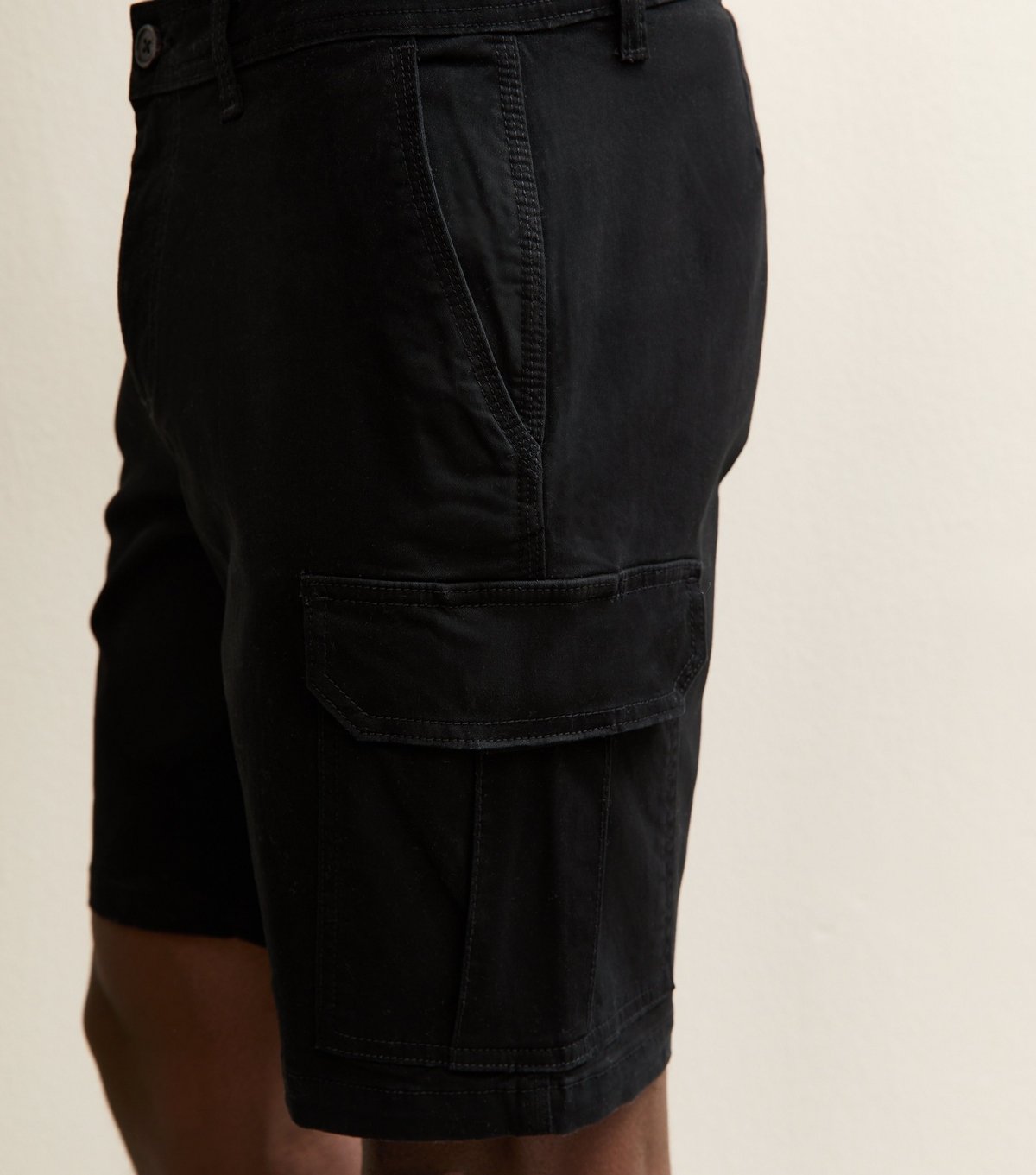 New Look Men's Black Regular Fit Cargo Shorts New Look - 4