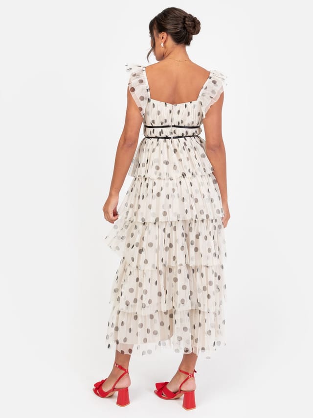 Anaya with Love Anaya with Love Women's Polka Dot Tiered Midaxi Dress - 3