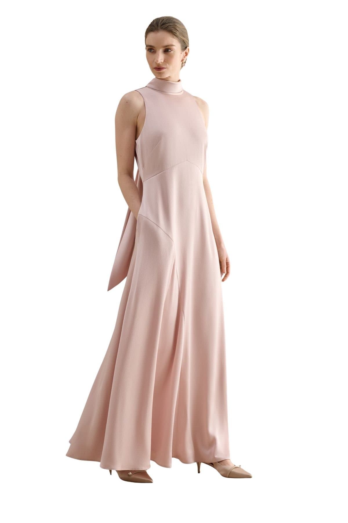 Hobbs London Hobbs London Women's Marilyn Satin Maxi Dress in Dusty Pink