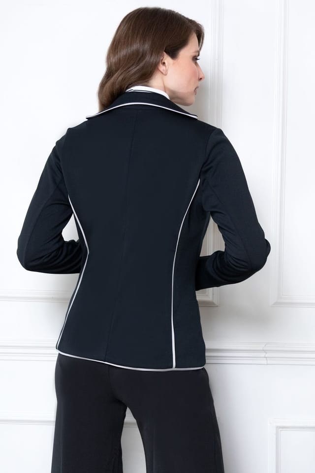 Hot Squash Hot Squash Women's Piping Detail Jacket in Black - 3
