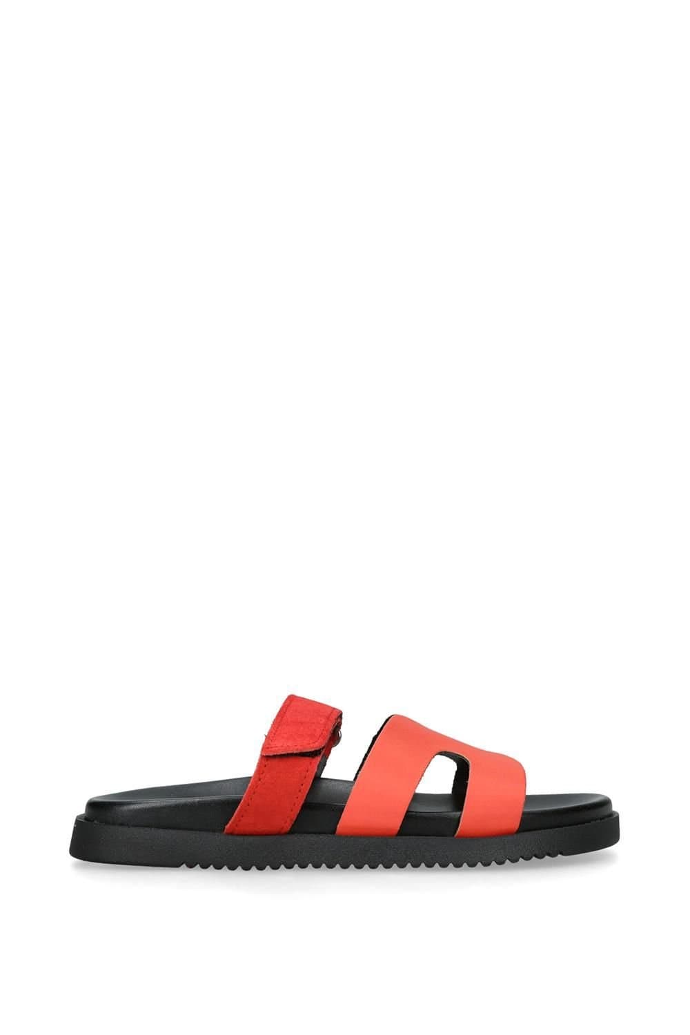 Steve Madden Steve Madden Red Suede Leather Sandals