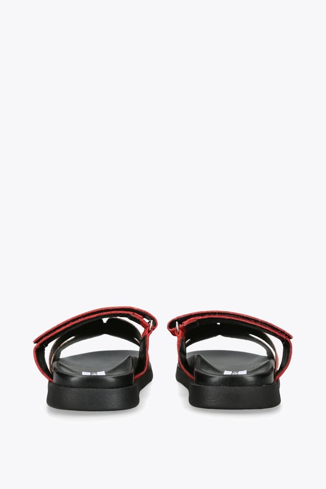 Steve Madden STEVE MADDEN Women's 'Missile' Suede Leather Sandals in Red - 3