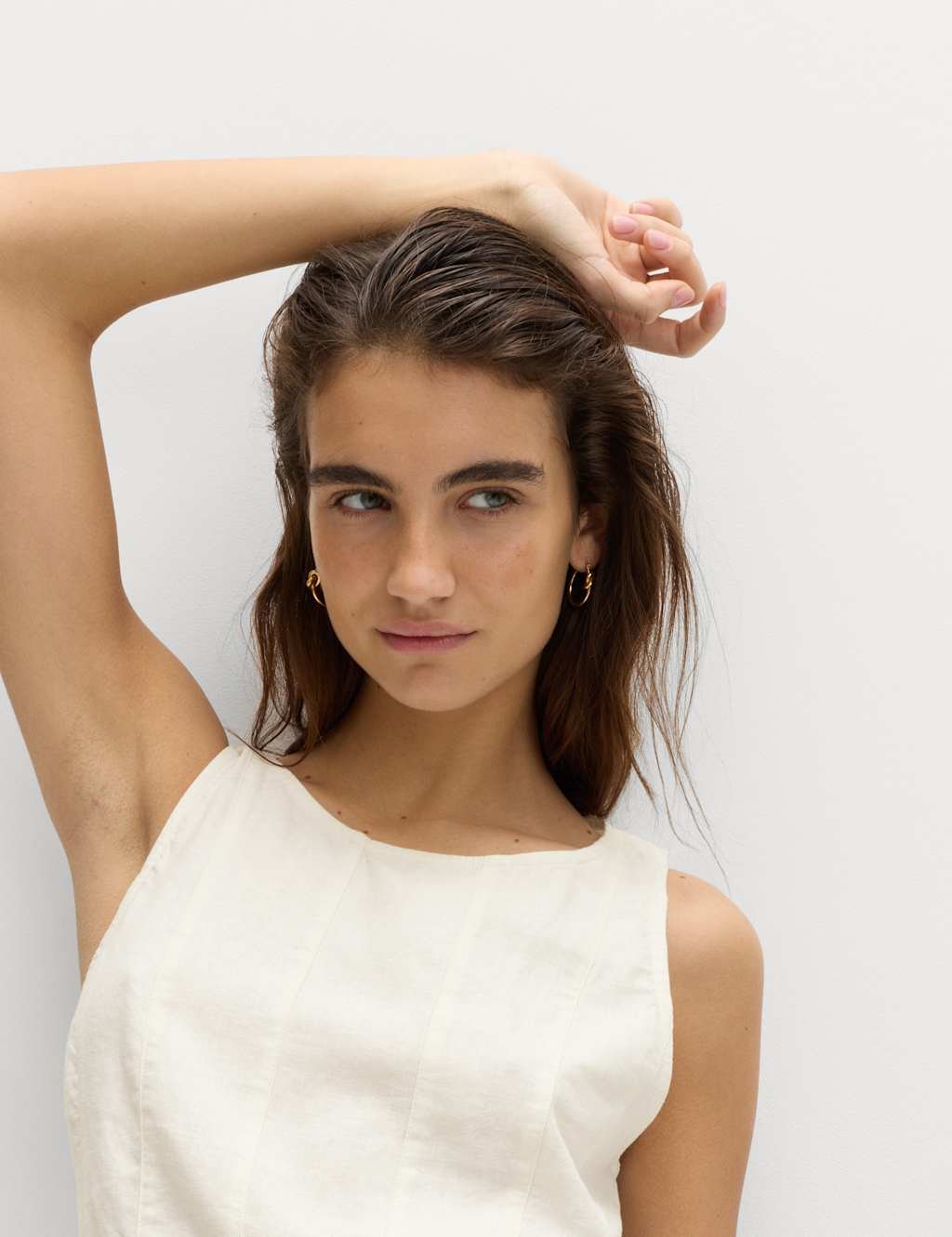 Marks & Spencer M&S Linen Rich Vest Top Ivory - 3