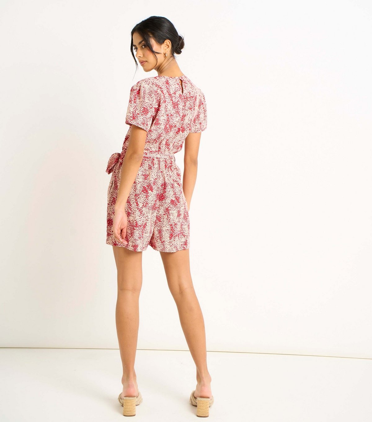 Gini London Women's Red Animal Print Playsuit Gini London New Look - 4