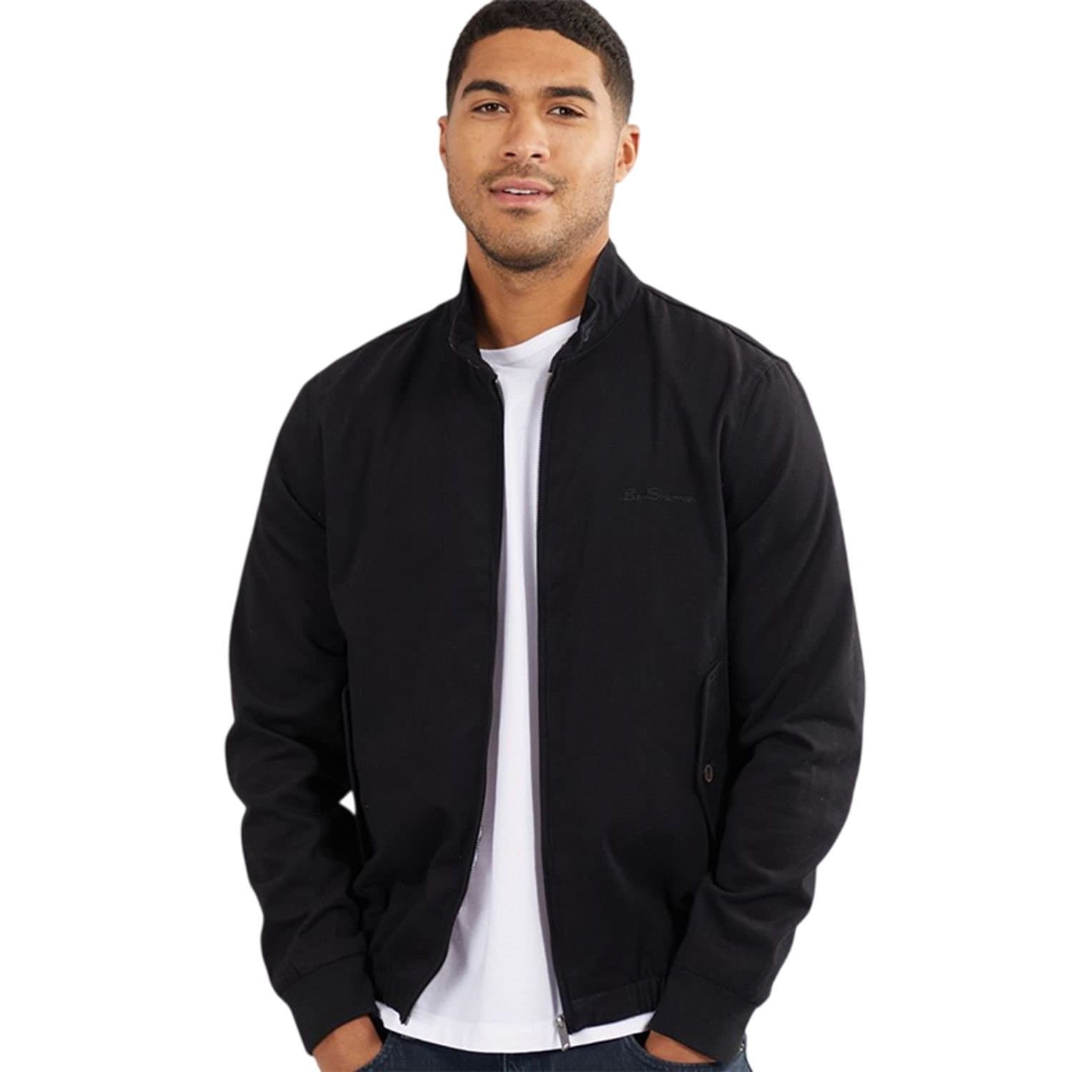 Ben Sherman Ben Sherman Men's Harrington Signature Jacket in Black