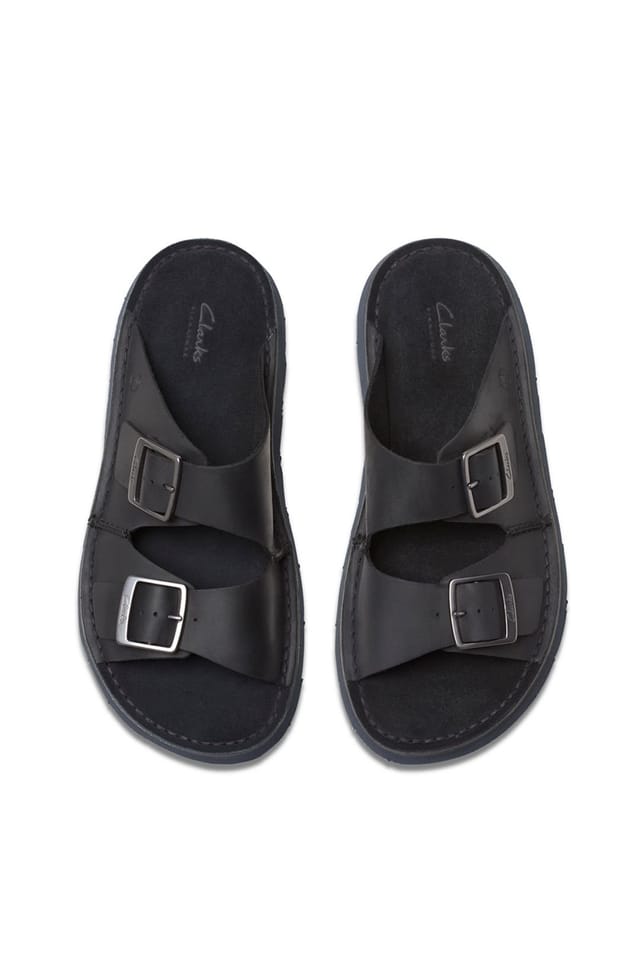 Clarks Clarks Men's Solsbury Strap Leather Sandal Black - 3