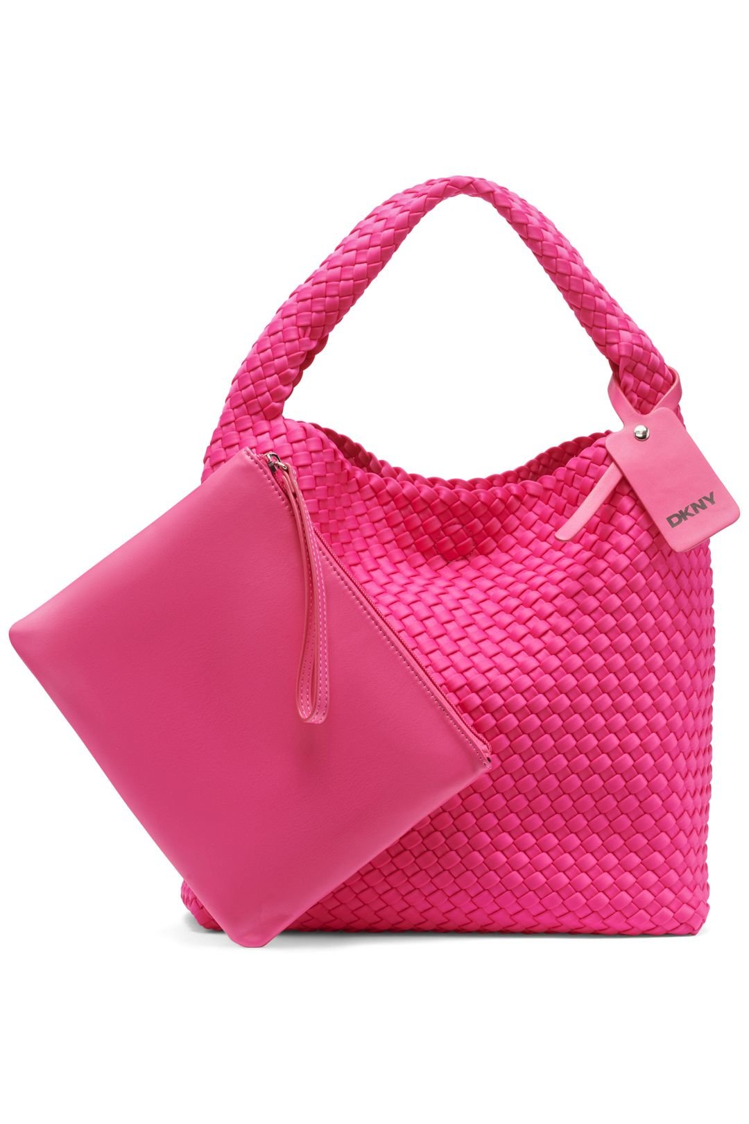 DKNY DKNY Women's Giselle Hobo Hot Pink - 3