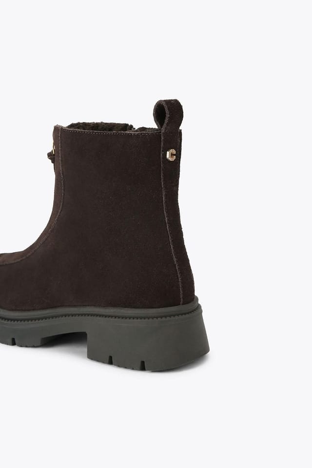 Carvela Carvela Women's 'Malfa Zip Ankle' Suede Boots in Brown - 3