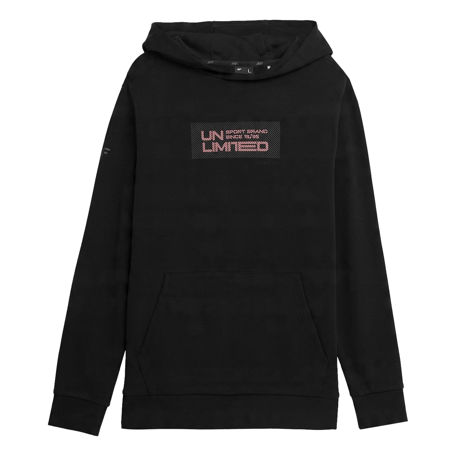 4F 4F Men's Logo Hoodie in Black